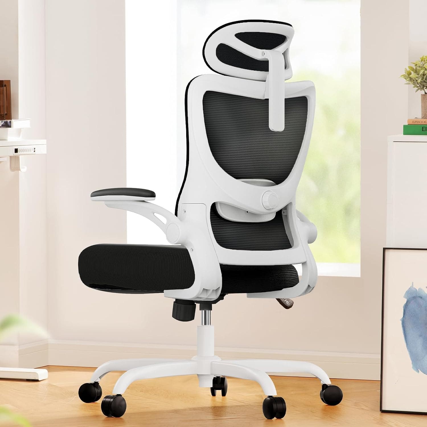 Listing photo of Marsail Ergonomic Office Chair, Black and White